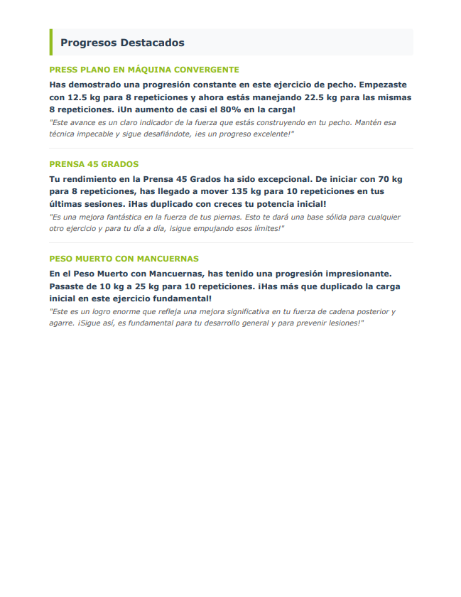 Informe de progreso, página 3