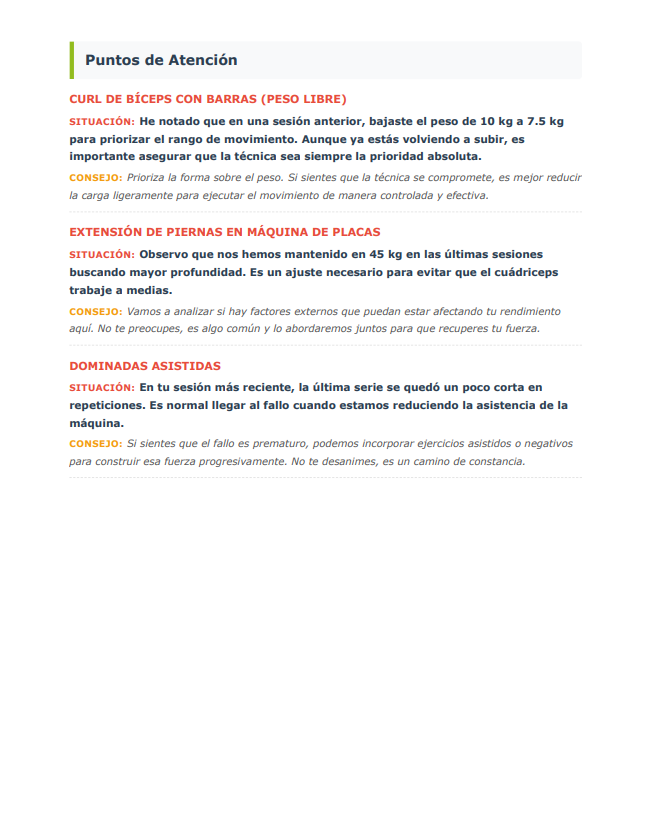 Informe de progreso, página 4